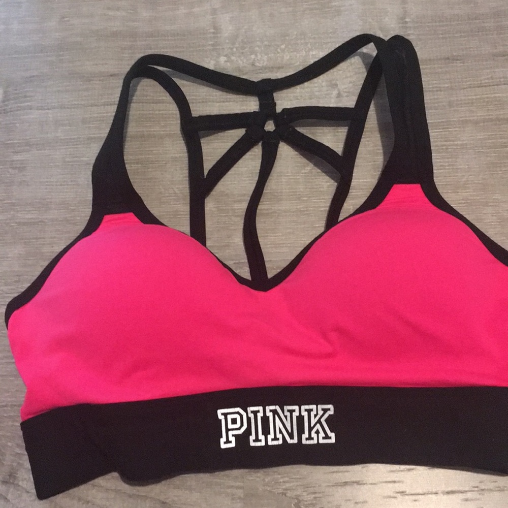 XS PINK padded sports bra